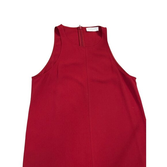 Everlane Japanese GoWeave High Neck Tank Red Dress-sz 12 - Picture 6 of 10